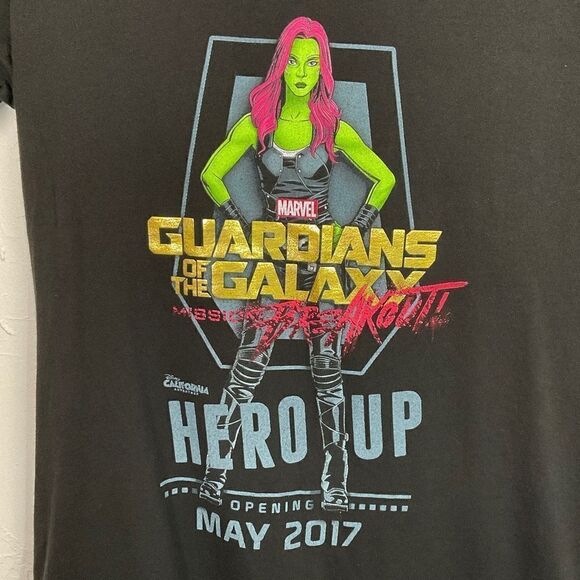Guardians Of The Galaxy Black 2017 Graphic Disney Marvel T-Shirt Medium - Picture 2 of 5